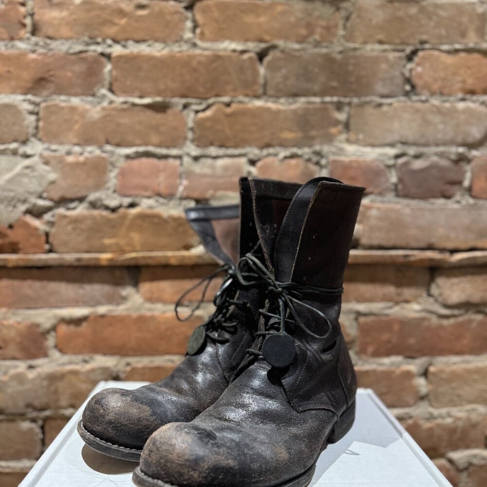 Carpe Diem Distressed Combat Boots